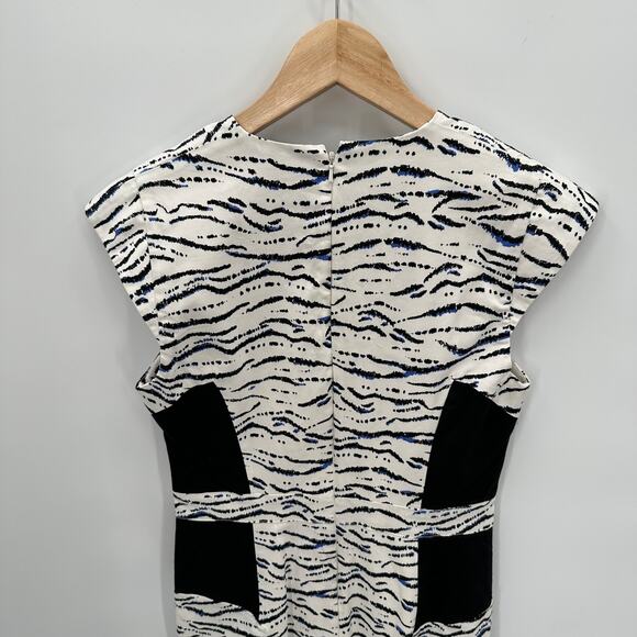 French Connection Tapir Wave Capped Sleeve Pencil Dress // 6 - Picture 8 of 12